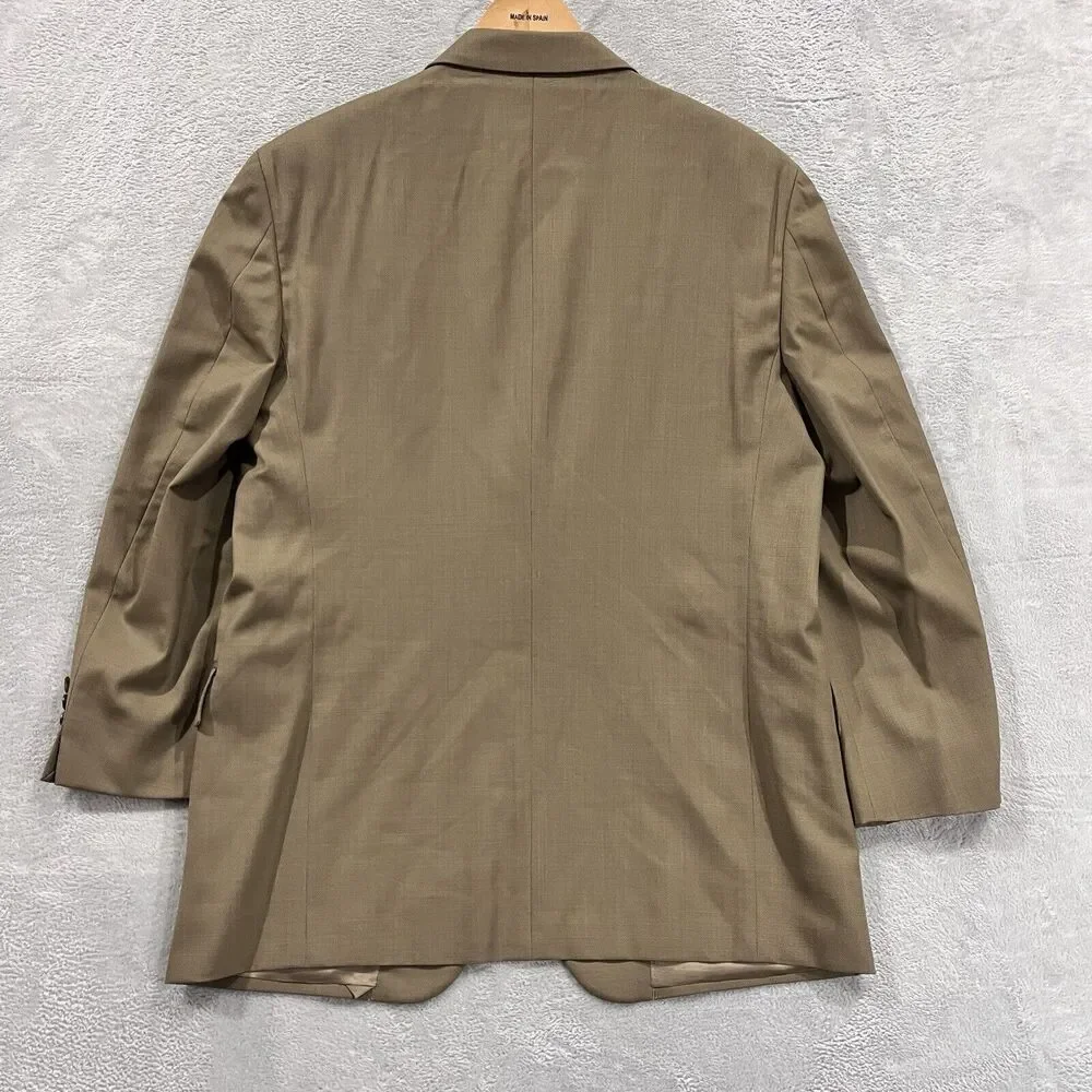 Joseph Abboud‎ Blazer Jacket Men's 42R Super 110s Wool Khaki Brown